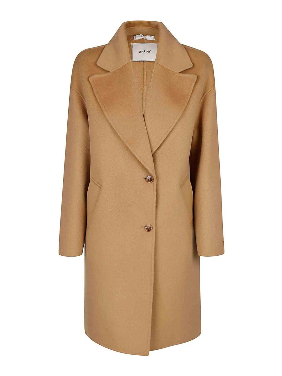 Anfiny Manteau Court - Marron Clair