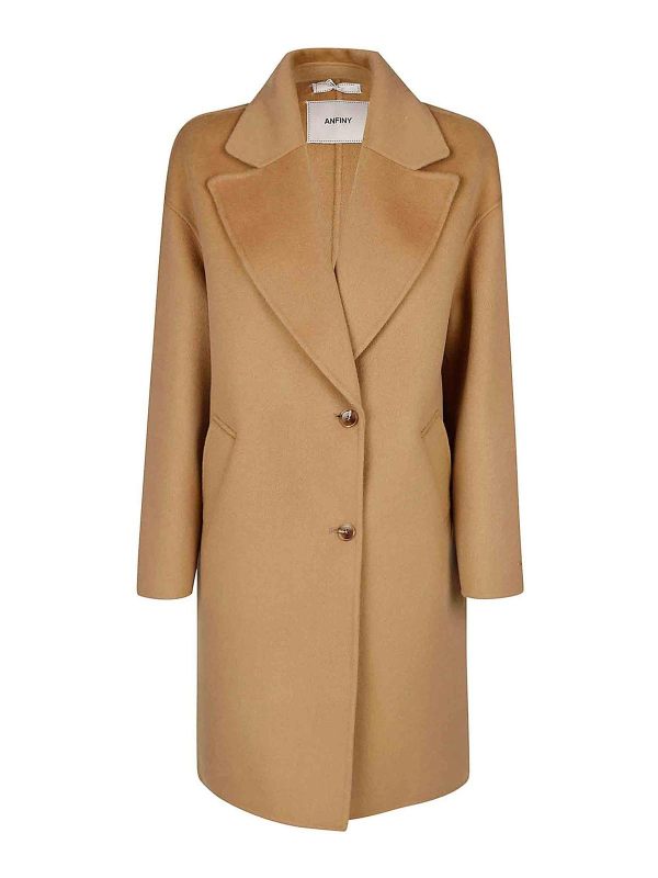 Anfiny Manteau Court - Marron Clair