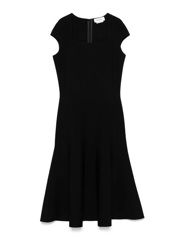 Alexander Mcqueen Robe Au Genou - Noir