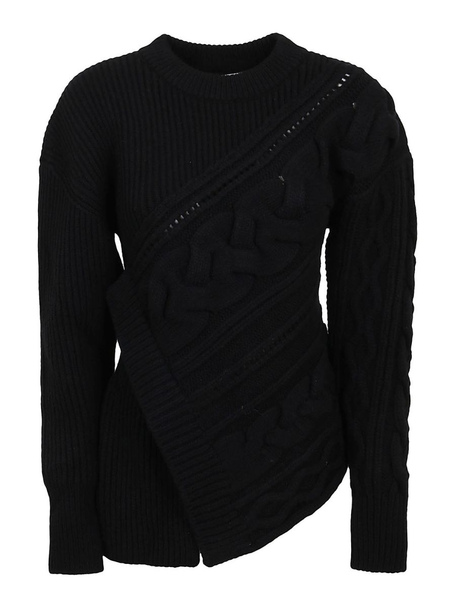 Alexander Mcqueen Pull Col Rond - Noir