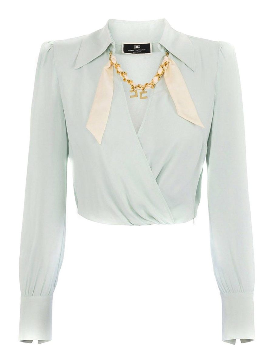 Elisabetta Franchi Chemise - Vert Clair