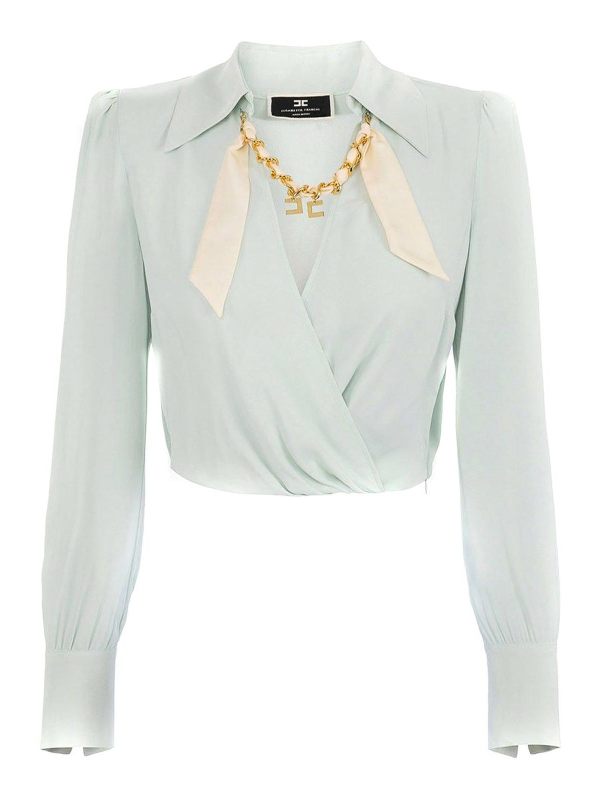 Elisabetta Franchi Chemise - Vert Clair