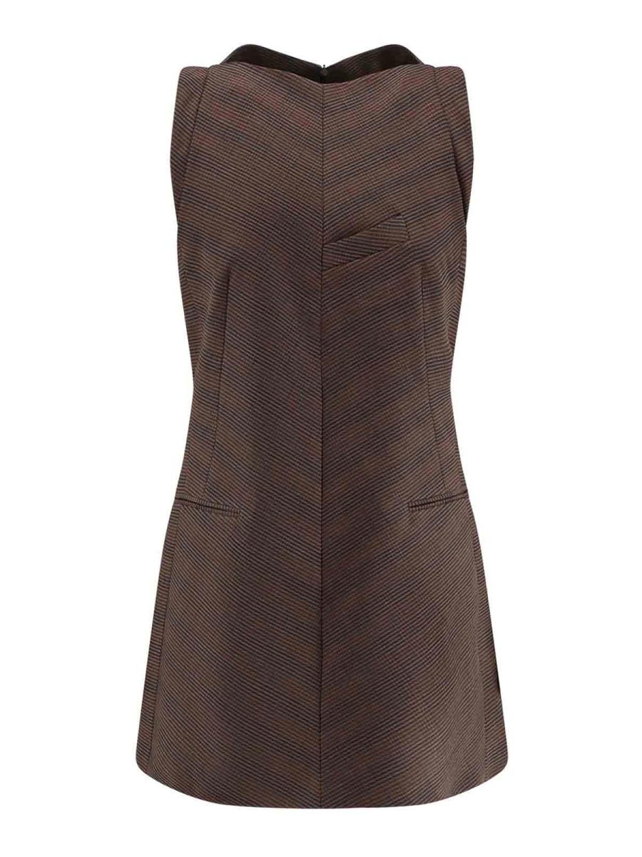 MM6 Maison Margiela Robe Courte - Marron