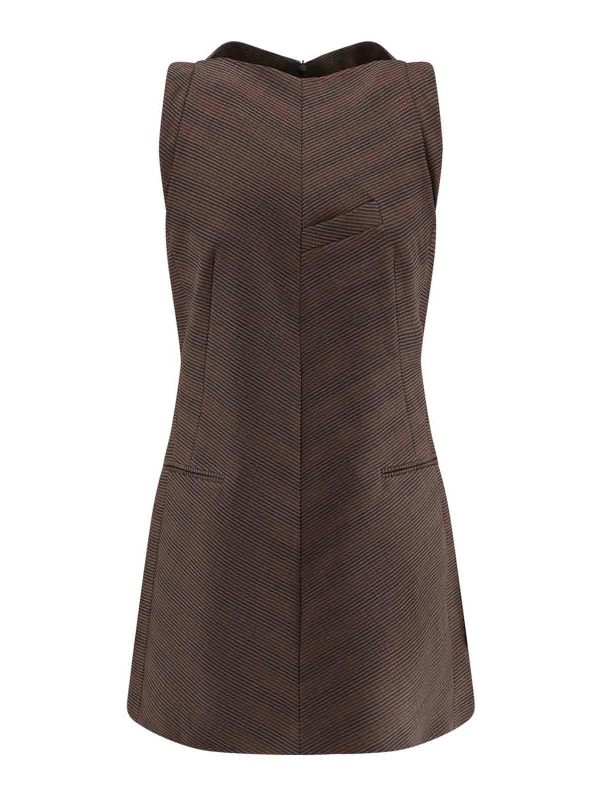 MM6 Maison Margiela Robe Courte - Marron