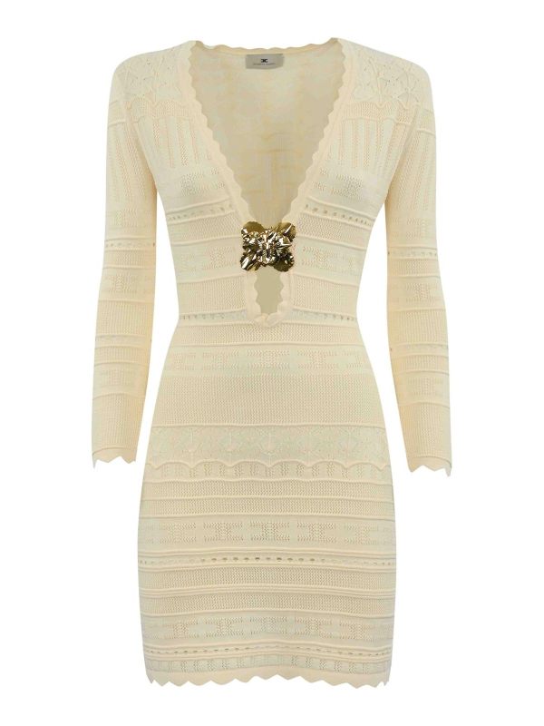 Elisabetta Franchi Robe Courte - Crème