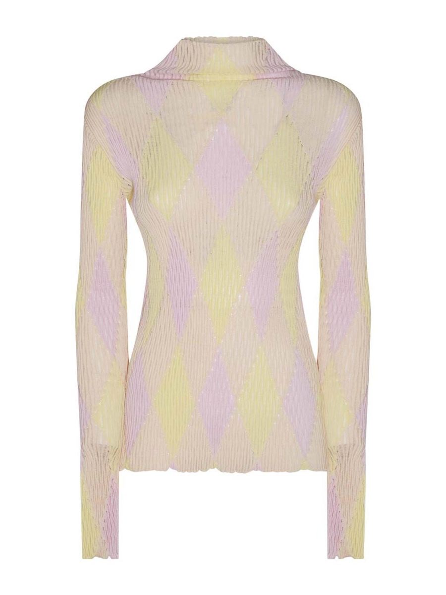 Burberry Pull Col Rond - Multicolore