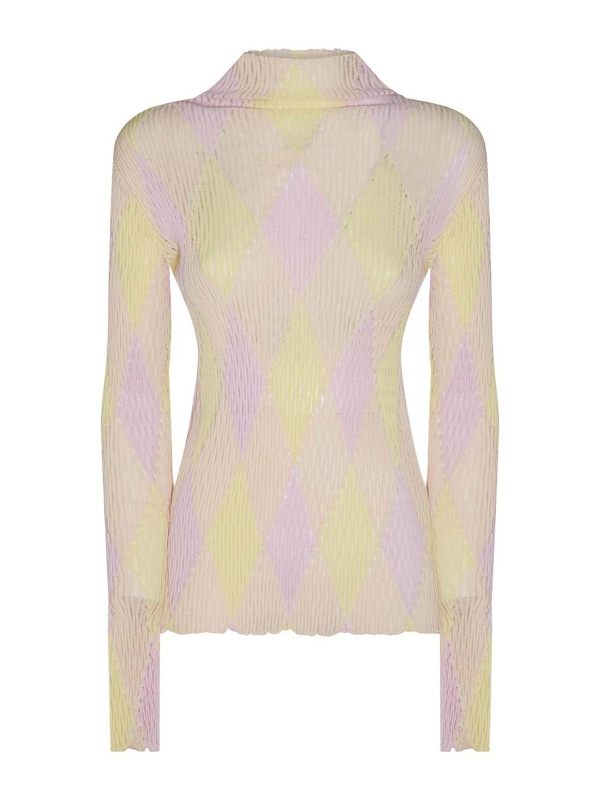 Burberry Pull Col Rond - Multicolore