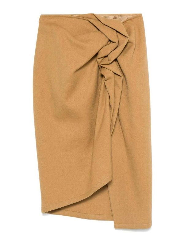 Dries Van Noten Jupe Midi - Camel