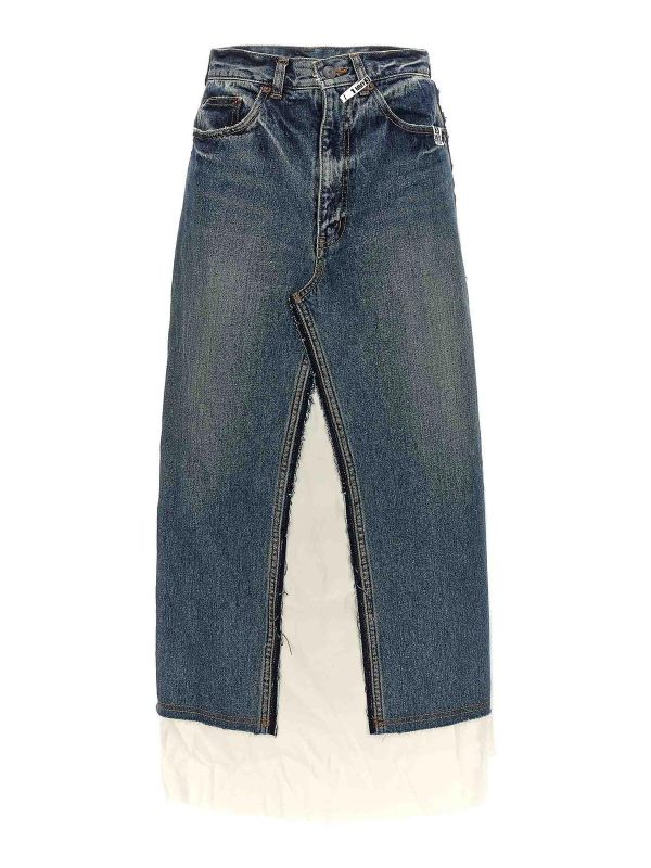 Maison Mihara Yasuhiro Jupe Midi - Bleu
