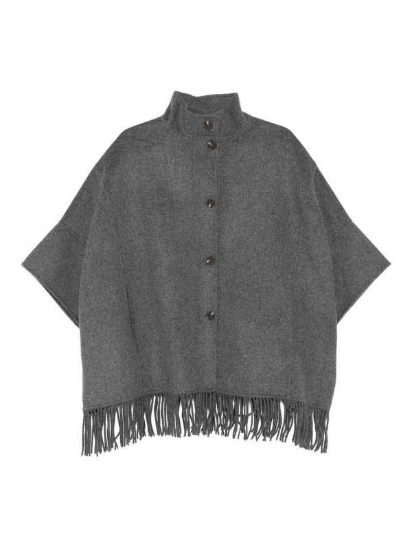 Yerse Manteau Au Genou - Gris