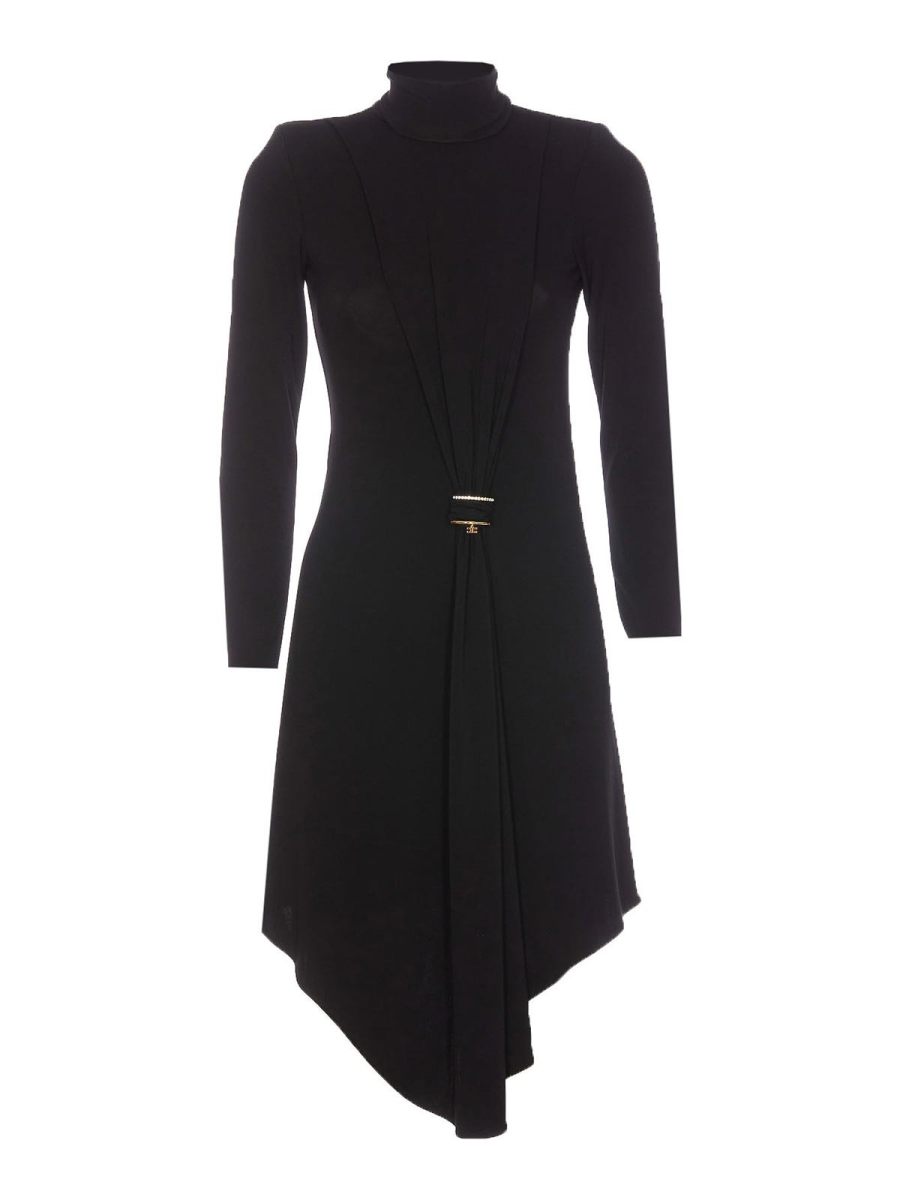 Elisabetta Franchi Robe Au Genou - Noir