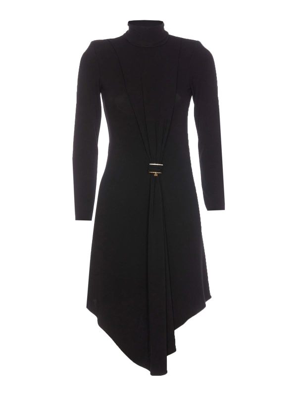 Elisabetta Franchi Robe Au Genou - Noir