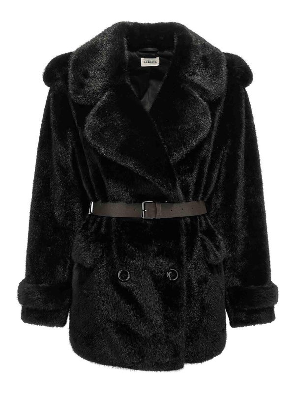 P. A.R. O.S. H. Manteau Court - Marron