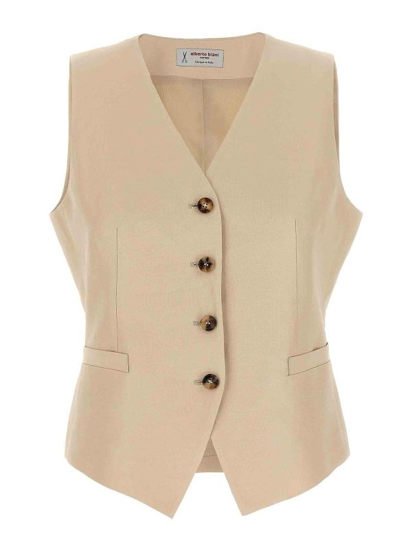 Alberto Biani Gilet - Beige