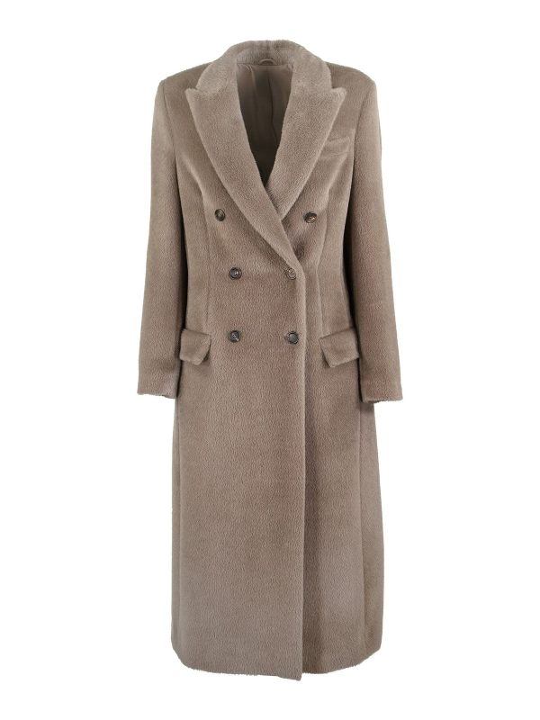 Brunello Cucinelli Manteau Long - Marron Clair