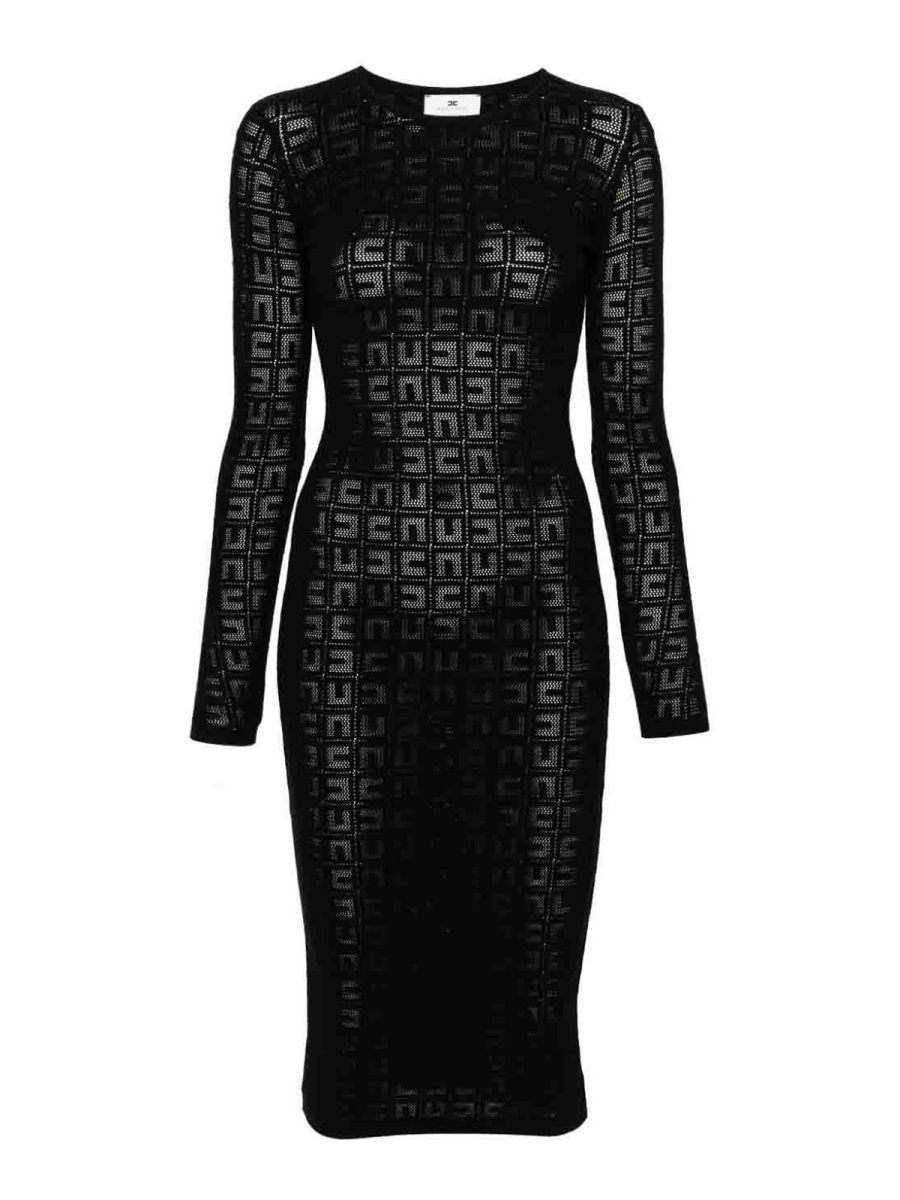 Elisabetta Franchi Pull Col Rond - Noir