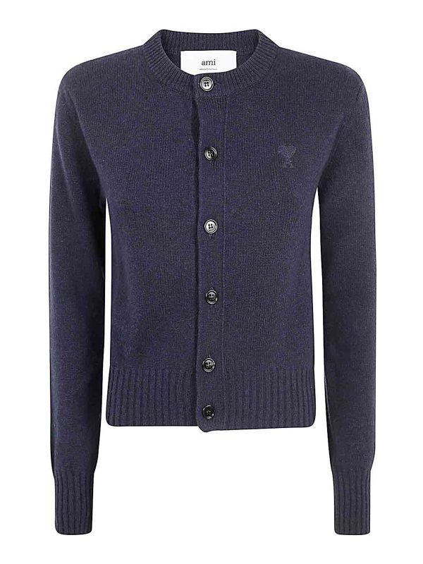 Ami Paris Cardigan - Bleu