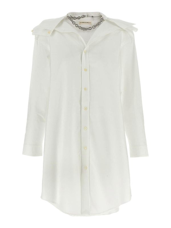Y/Project Robe Au Genou - Blanc