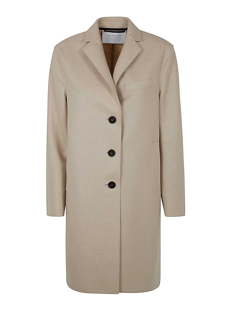 Harris Wharf London Manteau Au Genou - Marron