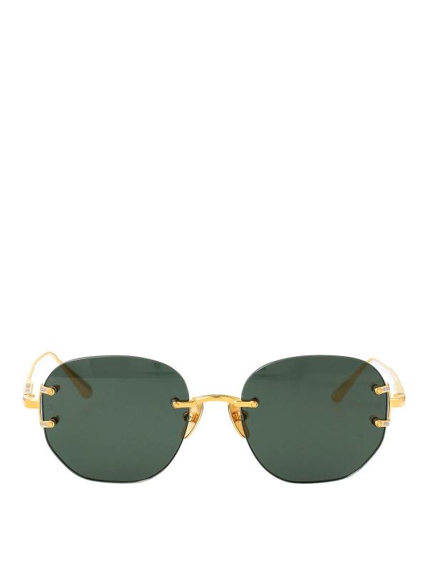 Linda Farrow Lunettes De Soleil - Or