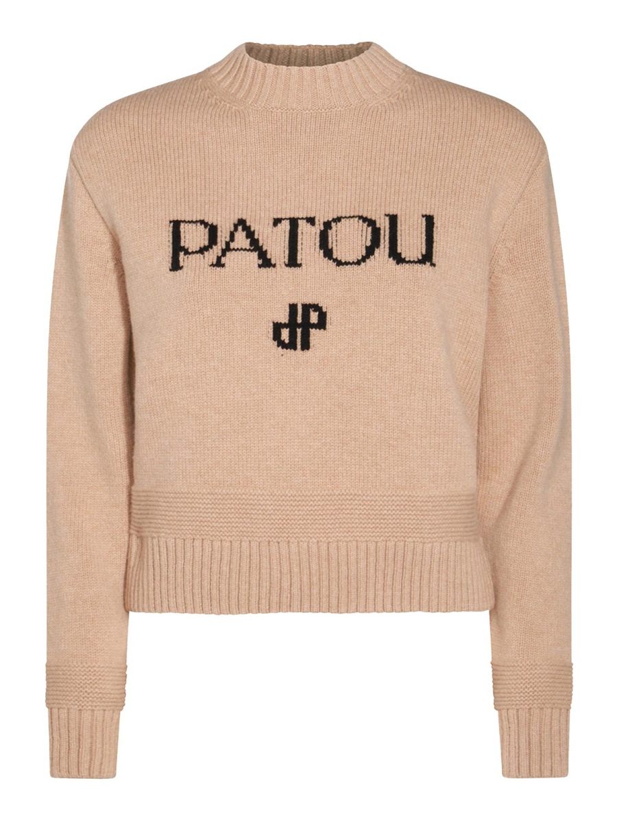Patou Pull Col Rond - Beige
