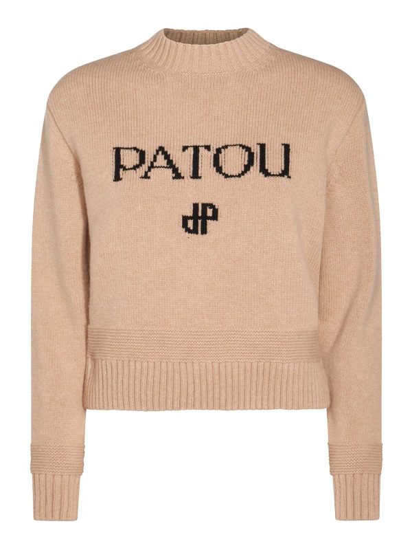 Patou Pull Col Rond - Beige