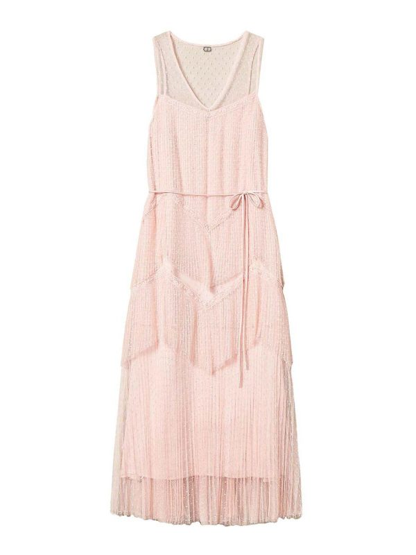 Twinset Robe Au Genou - Rose