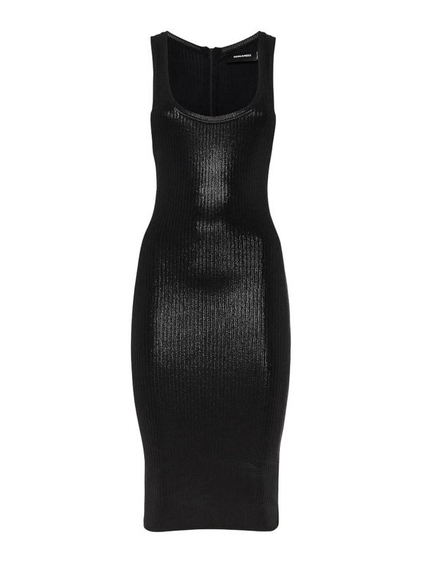 Dsquared2 Robe Au Genou - Noir