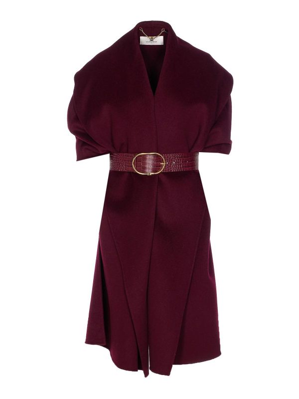 Elisabetta Franchi Manteau Court - Rouge