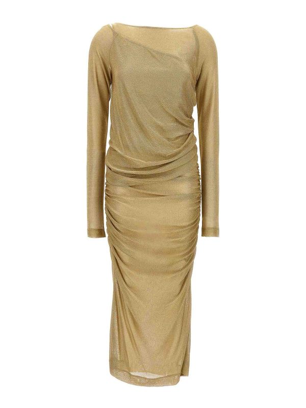 Dolce & Gabbana Robe Au Genou - Or