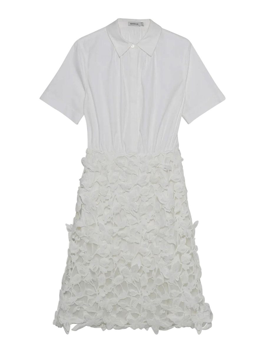 Jonathan Simkhai Robe Au Genou - Blanc