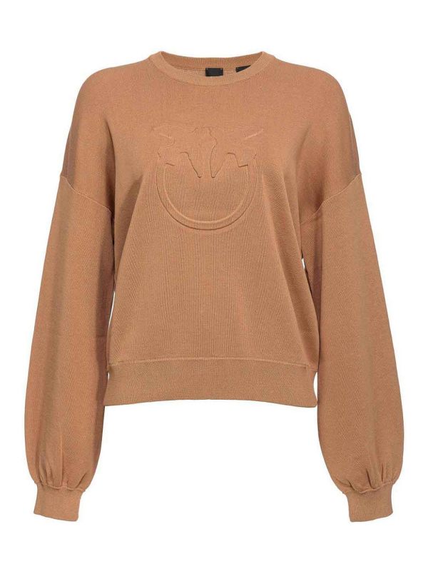 Pinko Pull Col Rond - Marron Clair