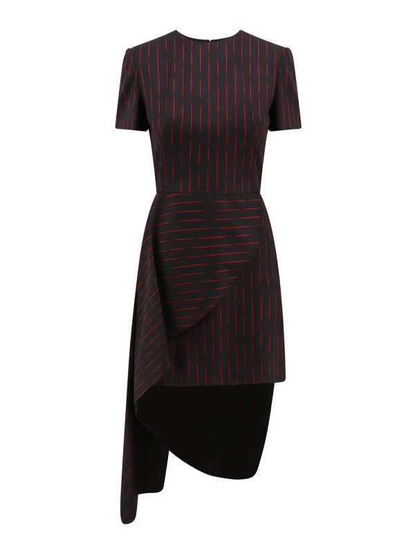 Alexander Mcqueen Robe Au Genou - Noir