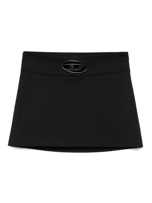 Diesel Jupe Midi - Noir
