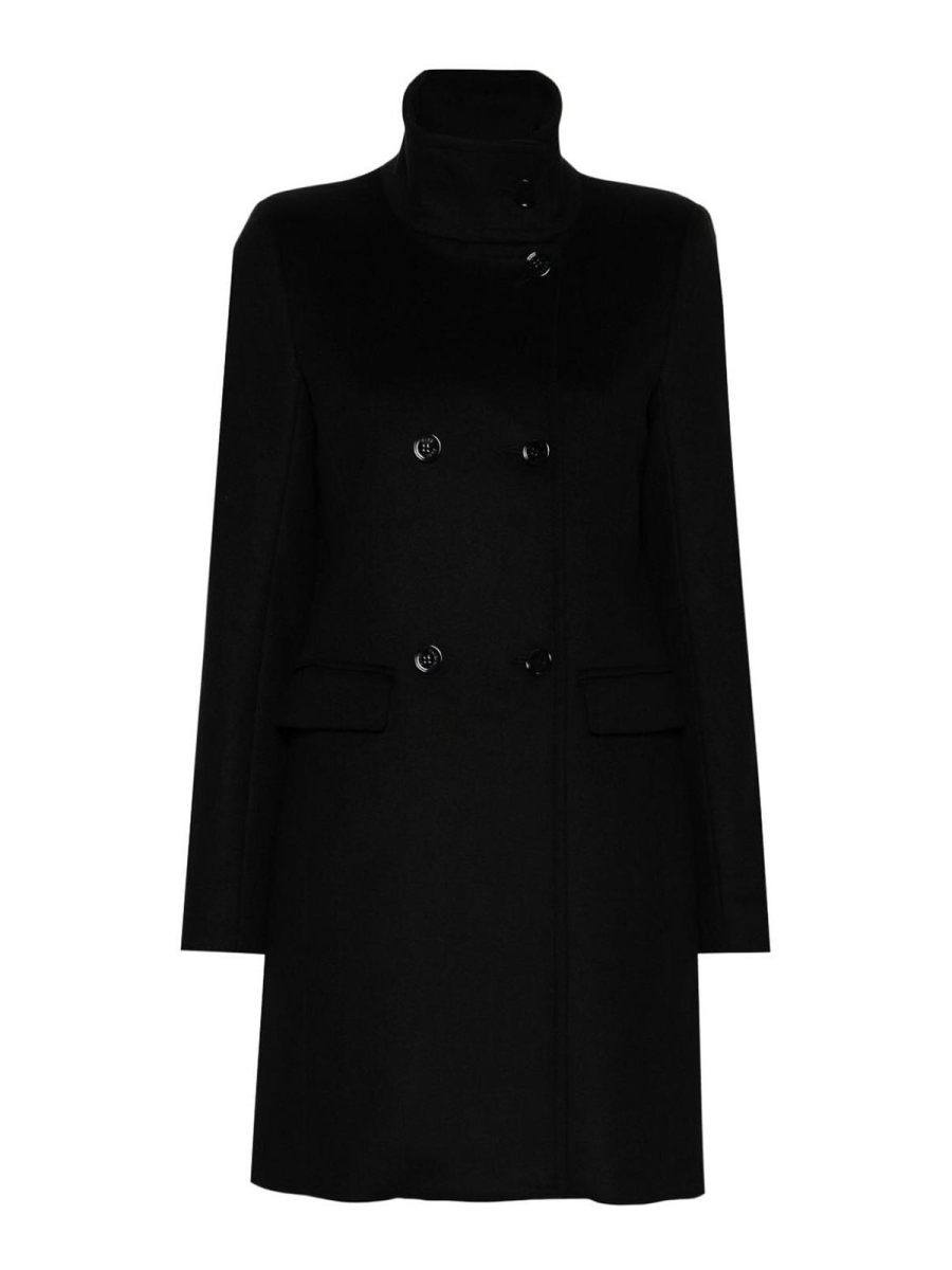 Patrizia Pepe Manteau Au Genou - Noir