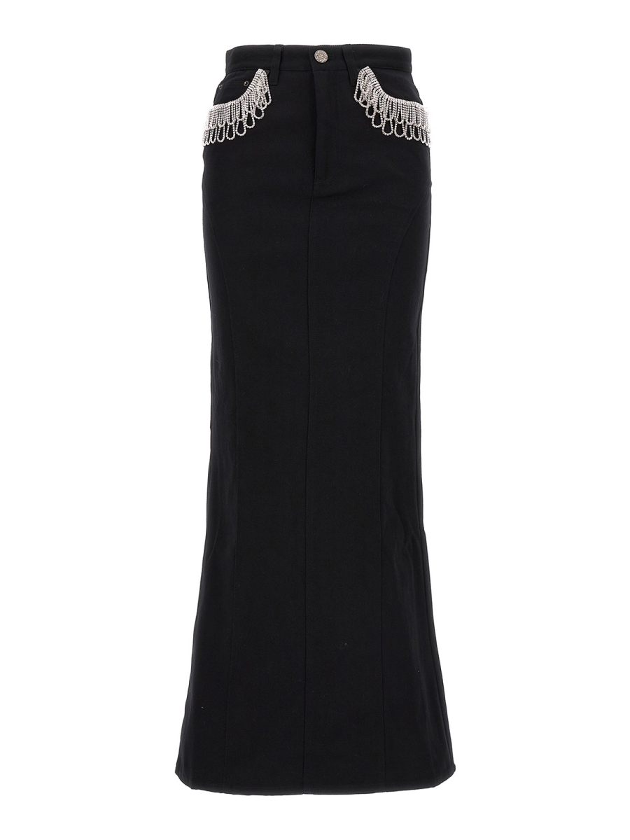 Rotate Birger Christensen Jupe Midi - Noir
