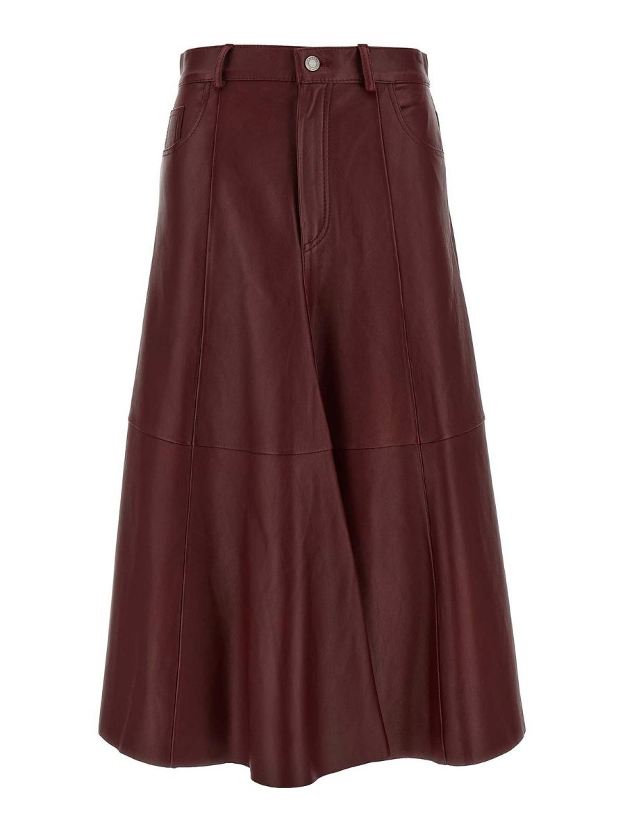 Haikure Jupe Midi - Rouge Brun