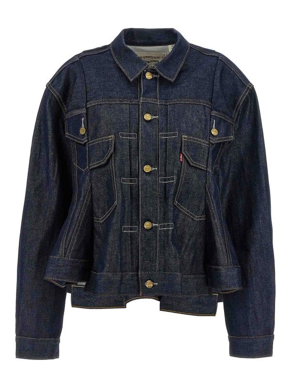 Sacai Veste En Jean - Bleu