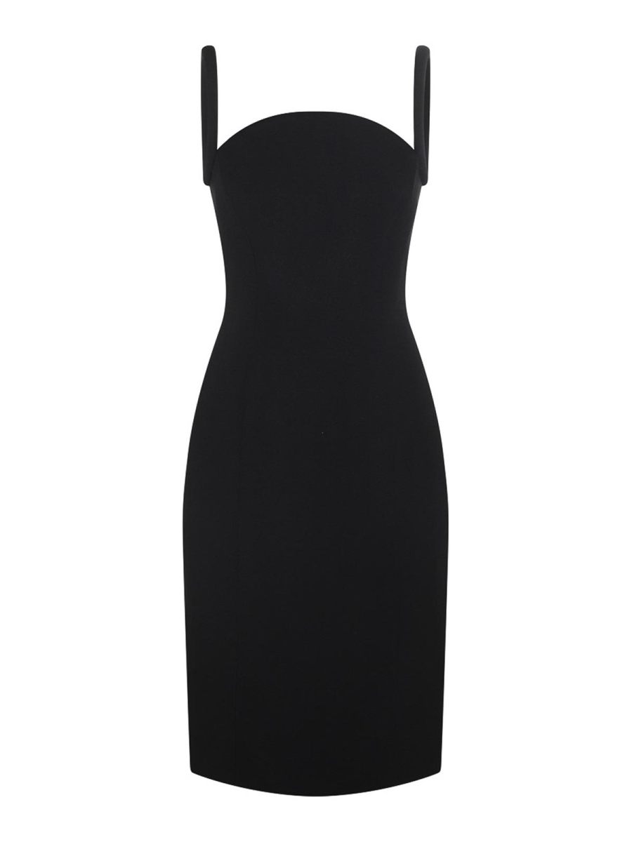Versace Robe Au Genou - Noir