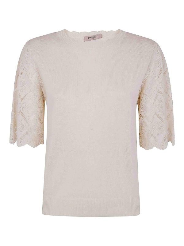 Twinset Pull Col Bateau - Beige