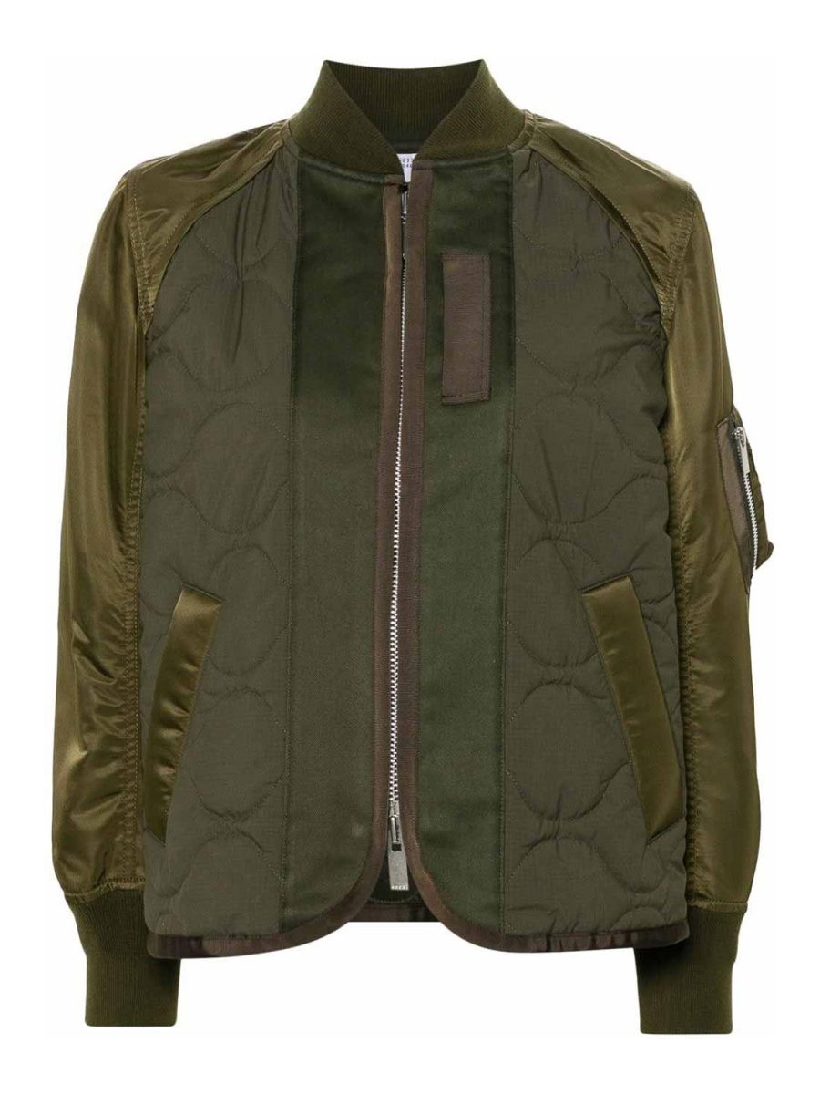 Sacai Veste Casual - Vert
