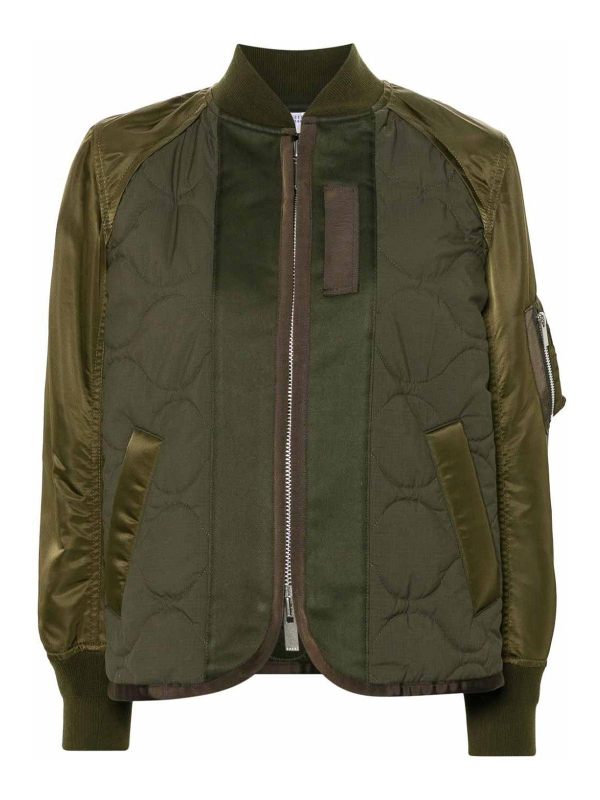 Sacai Veste Casual - Vert
