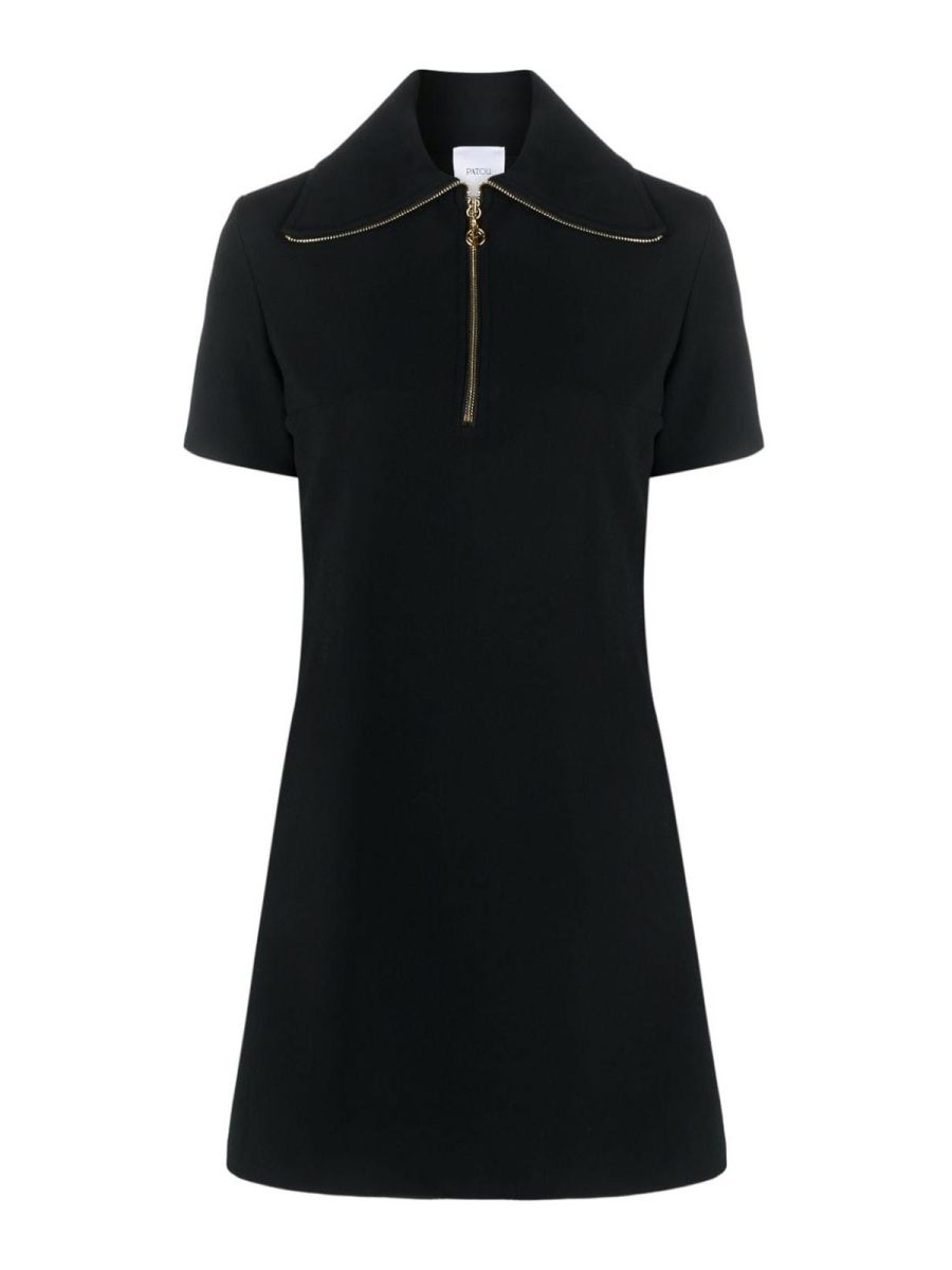Patou Robe Au Genou - Noir