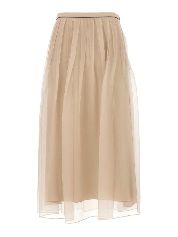 Brunello Cucinelli Jupe Midi - Beige