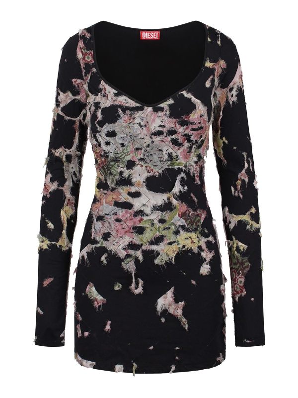 Diesel Robe Courte - Noir