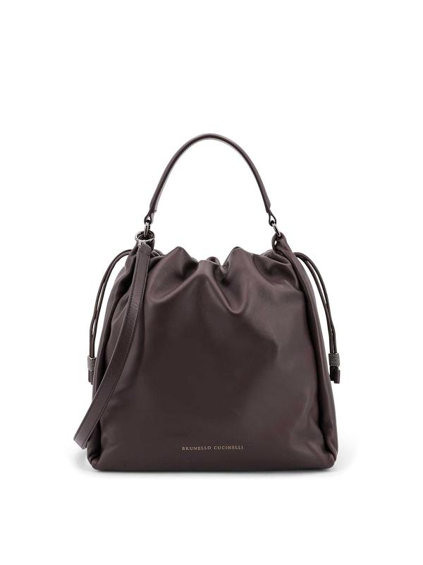 Brunello Cucinelli Sac Bandoulière - Marron Foncé
