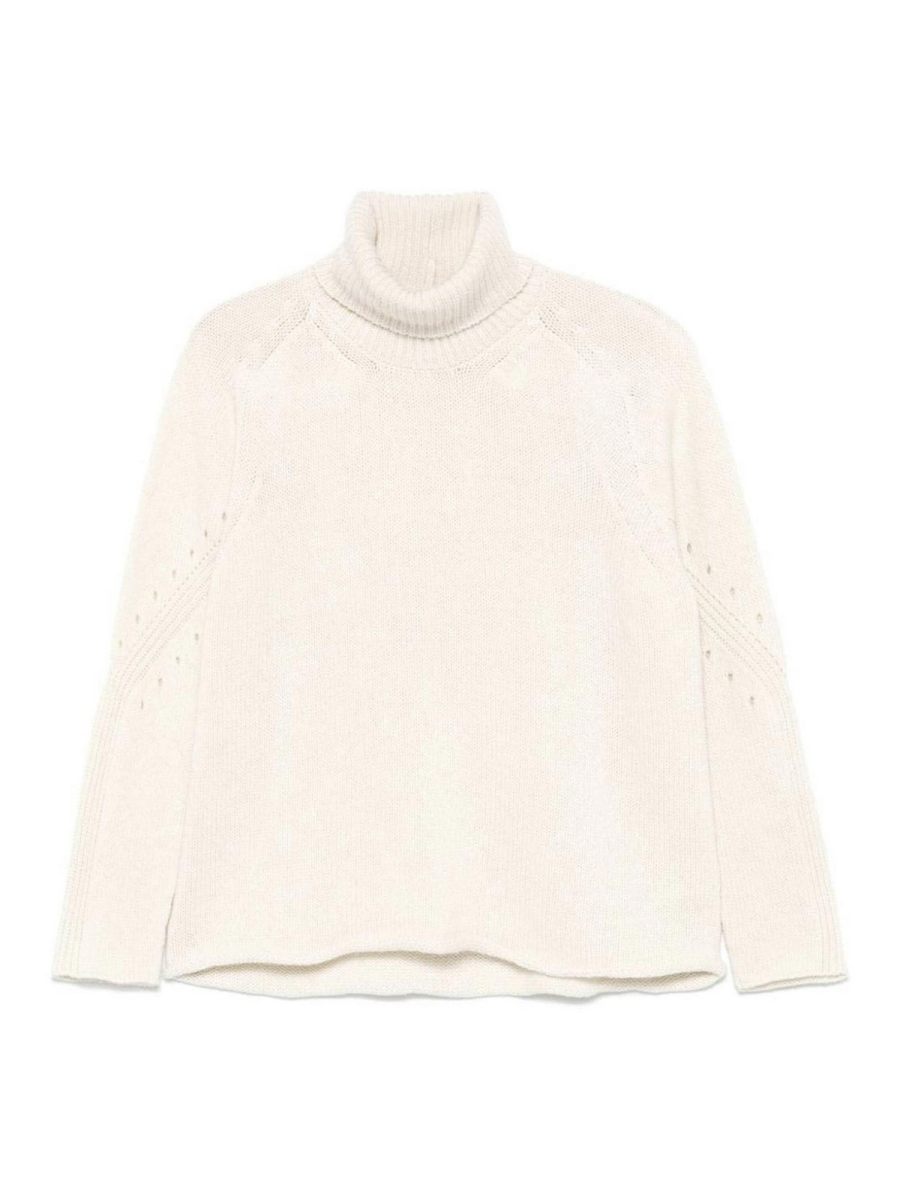 Semicouture Pull Col Roulé - Blanc