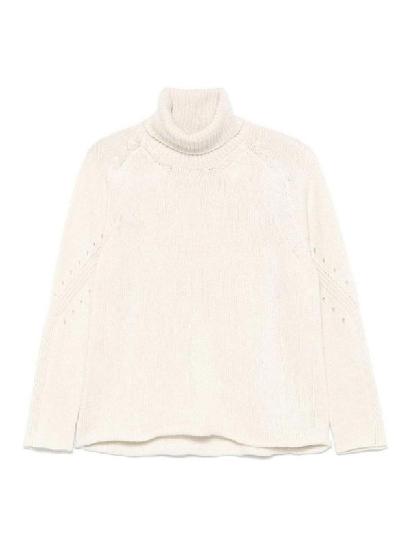 Semicouture Pull Col Roulé - Blanc
