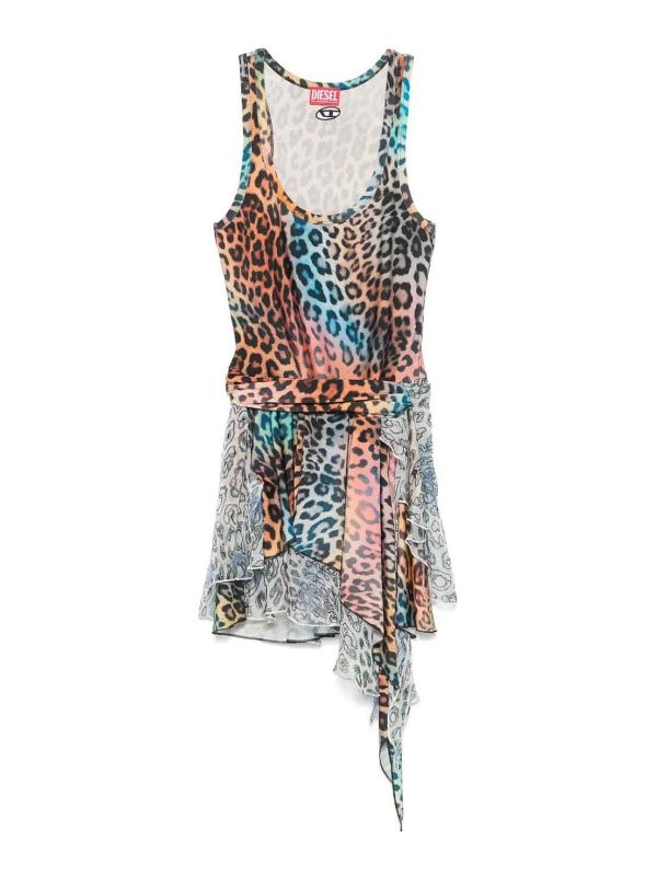 Diesel Robe Courte - Multicolore