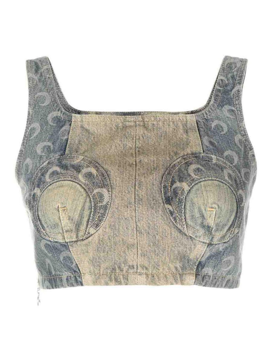 Marine Serre Top - Denim